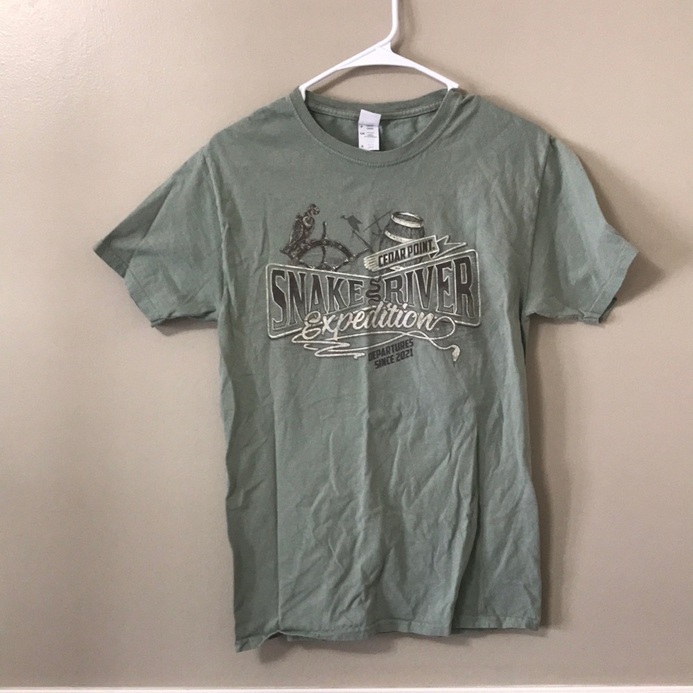 Cedar Point Amusement Park Snake River Expedition Green T-Shirt